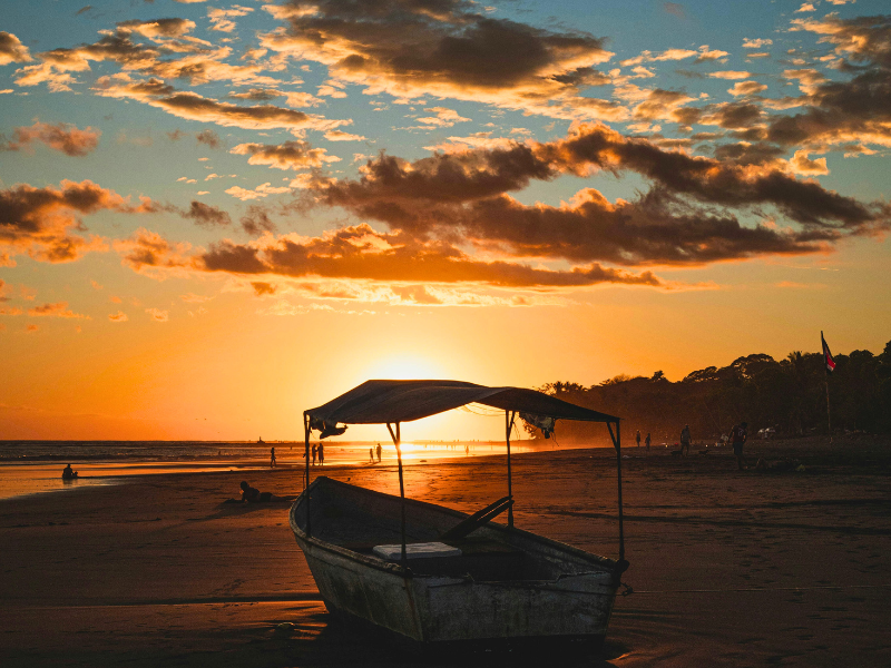 costa rica area guide Estillo Beach sunset