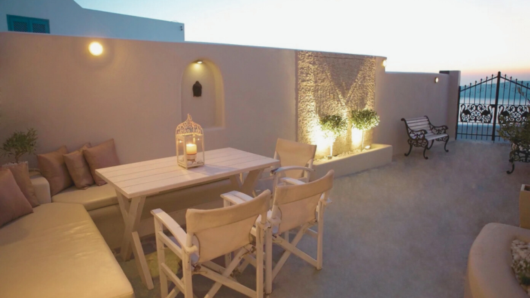 Firostefani Santorini Caldera Villa View exterior dining