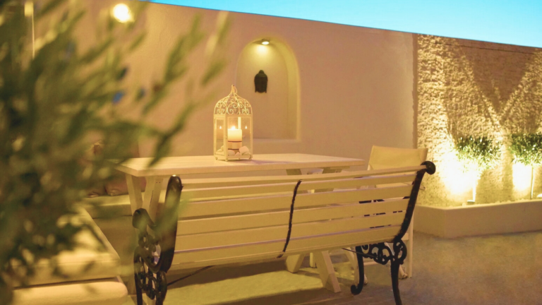 Firostefani Santorini Caldera Villa View outside table