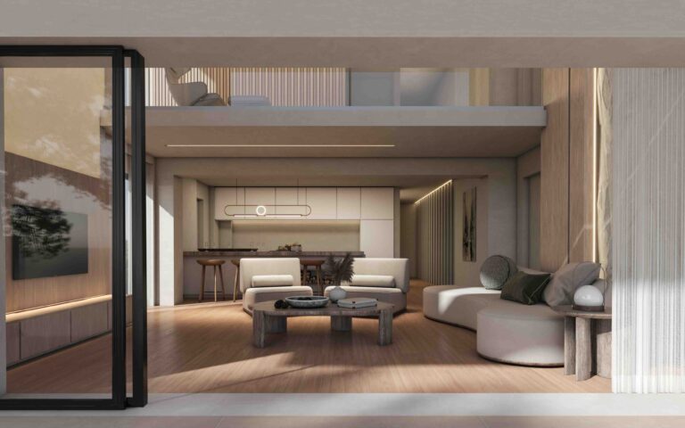 Modern interior living space with natural light Glyfada Athens